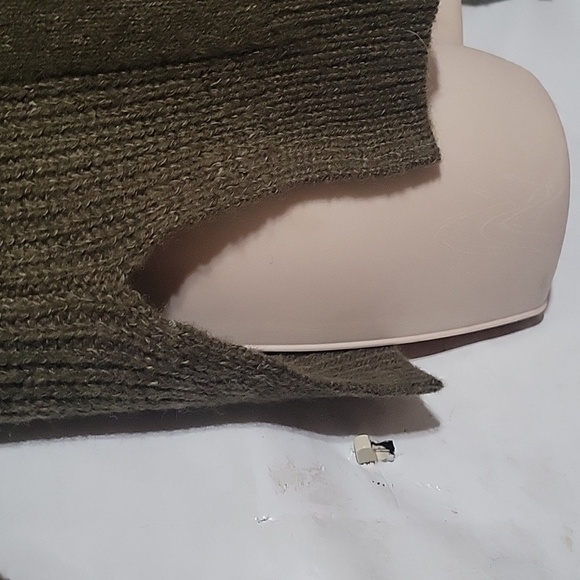 Calvin Klein Jeans Turtleneck Sweater Ribbed Knit Long Sleeve Olive - Picture 5 of 8